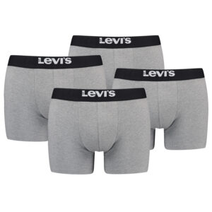 Levi's Solid Herren Boxershorts Unterwäsche aus Bio-Baumwolle im 4er Pack