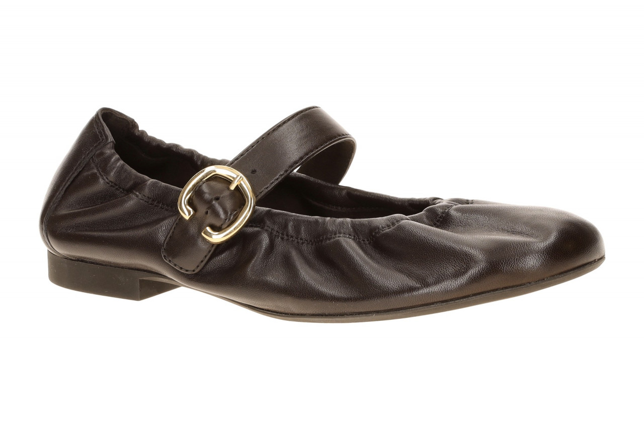 Paul Green Damen Ballerina Mary Jane 1253-001 Braun Mocca Glattleder Gold Sch... 1 Paul Green Damen Ballerina Mary Jane 1253-001 Braun Mocca Glattleder Gold Sch...