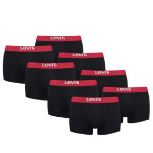 Levi's Solid Basic Herren Boxershorts Unterwäsche aus Bio-Baumwolle im 8er Pack