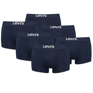 Levi's Solid Basic Herren Boxershorts Unterwäsche aus Bio-Baumwolle im 6er Pack