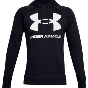 Under Armour Rival Fleece Big Logo Hoodie Herren Sweatshirt 1357093 001 schwarz