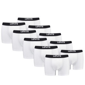 Levi's Solid Herren Boxershorts Unterwäsche aus Bio-Baumwolle im 10er Pack