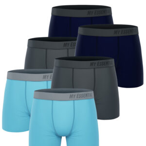 6 er Pack My Essential Clothing Basic Boxershorts Cotton Bio Herren Shorts Unter...
