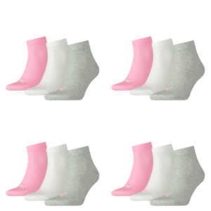 12 Paar Puma Unisex Quarter Socken Sneaker Gr. 35 - 49  für Damen Herren Füßling...