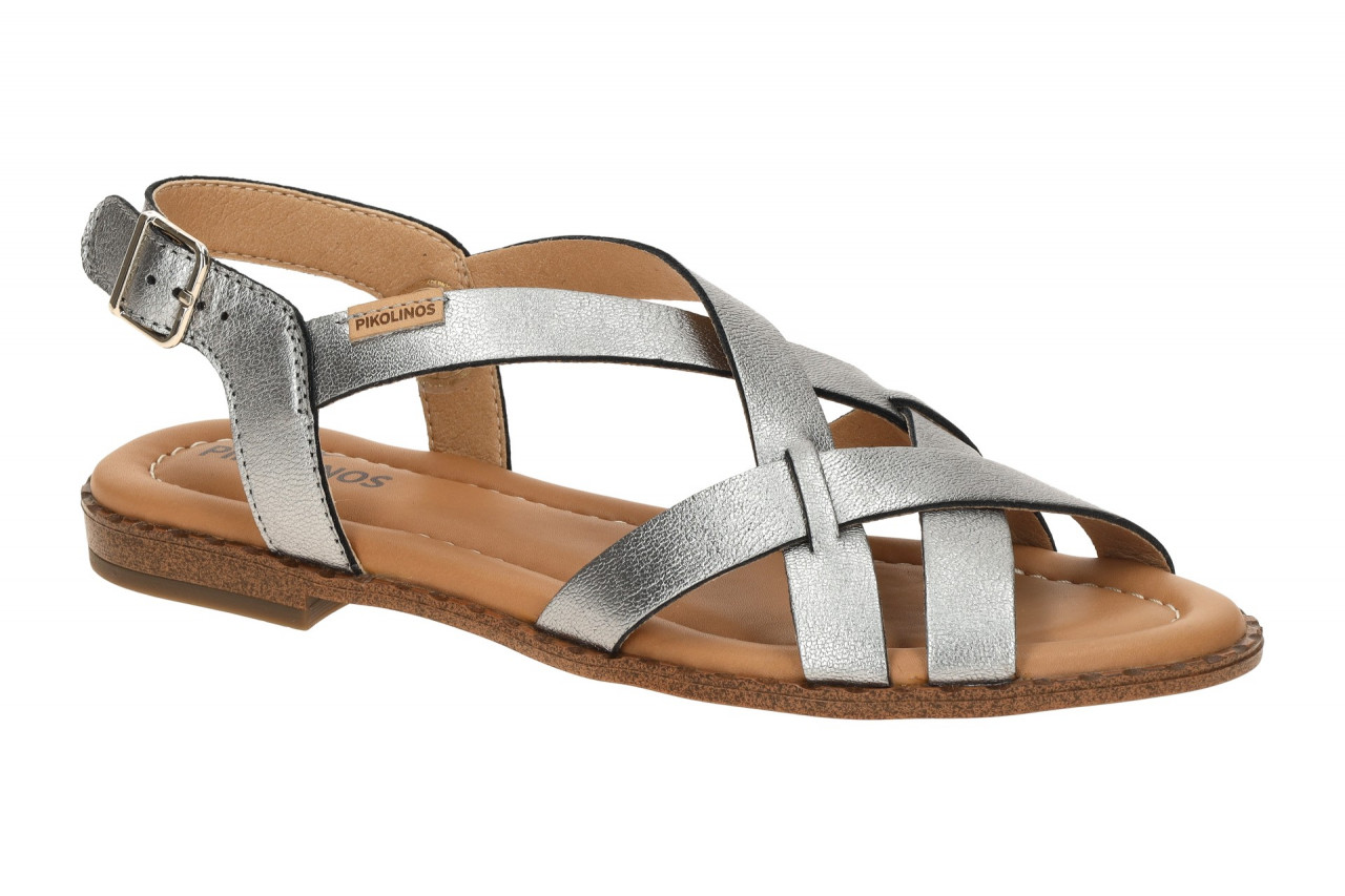 Pikolinos W0X-0556CL lead ALGAR Damen Sandalette Silber-Grau Blockabsatz 1 Pikolinos W0X-0556CL lead ALGAR Damen Sandalette Silber-Grau Blockabsatz