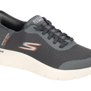Skechers 216324 GRY Herren Slipper Grau - GO WALK FLEX HANDS UP, Maschinenwas...