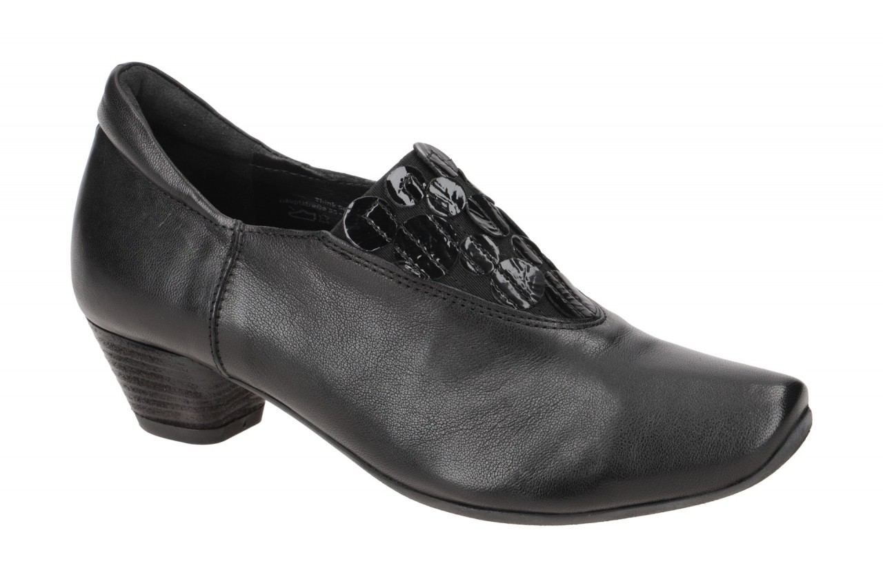 Think 3-000809-0010 AIDA Schwarz Echtleder Slipper mit flexible TPU Sohle 1 Think 3-000809-0010 AIDA Schwarz Echtleder Slipper mit flexible TPU Sohle