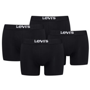 Levi's Solid Herren Boxershorts Unterwäsche aus Bio-Baumwolle im 4er Pack