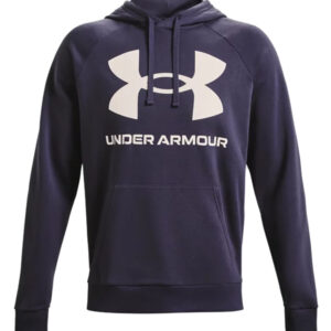 Under Armour Rival Fleece Big Logo Hoodie Herren Sweatshirt 1357093 558 blau
