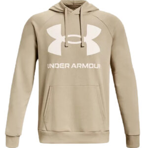 Under Armour Rival Fleece Big Logo Hoodie Herren Sweatshirt 1357093 290 khaki