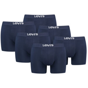 Levi's Solid Herren Boxershorts Unterwäsche aus Bio-Baumwolle im 6er Pack