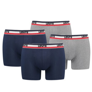 Levi's Sportswear Logo Herren Boxershorts Unterwäsche aus Bio-Baumwolle im 4er P...